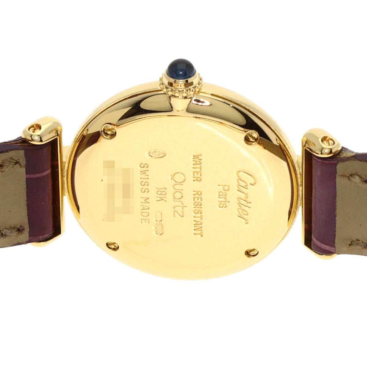 CARTIER Must Coris Watches W15051A8 K18 Yellow Gold/Leather Ladies