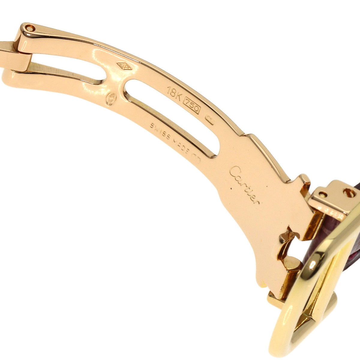 CARTIER Must Coris Watches W15051A8 K18 Yellow Gold/Leather Ladies