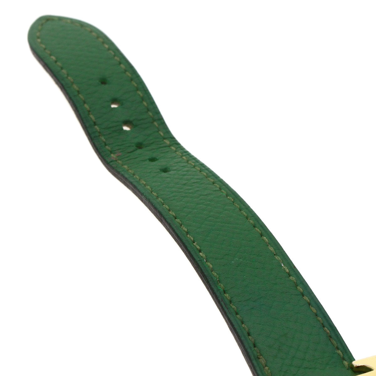 HERMES H watch Watches HH1.201 Gold Plated/Leather Ladies