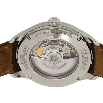 Baume & Mercier Clifton Watches MOA10054 Stainless Steel/Leather mens