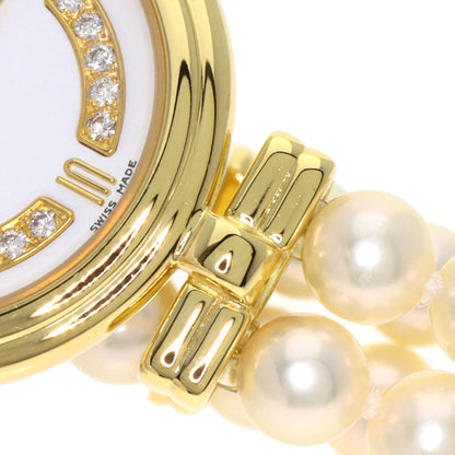 MIKIMOTO Pearl Watch Diamond Watches 062-104 K18 Yellow Gold/Pearl Ladies