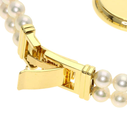 MIKIMOTO Pearl Watch Diamond Watches 062-104 K18 Yellow Gold/Pearl Ladies