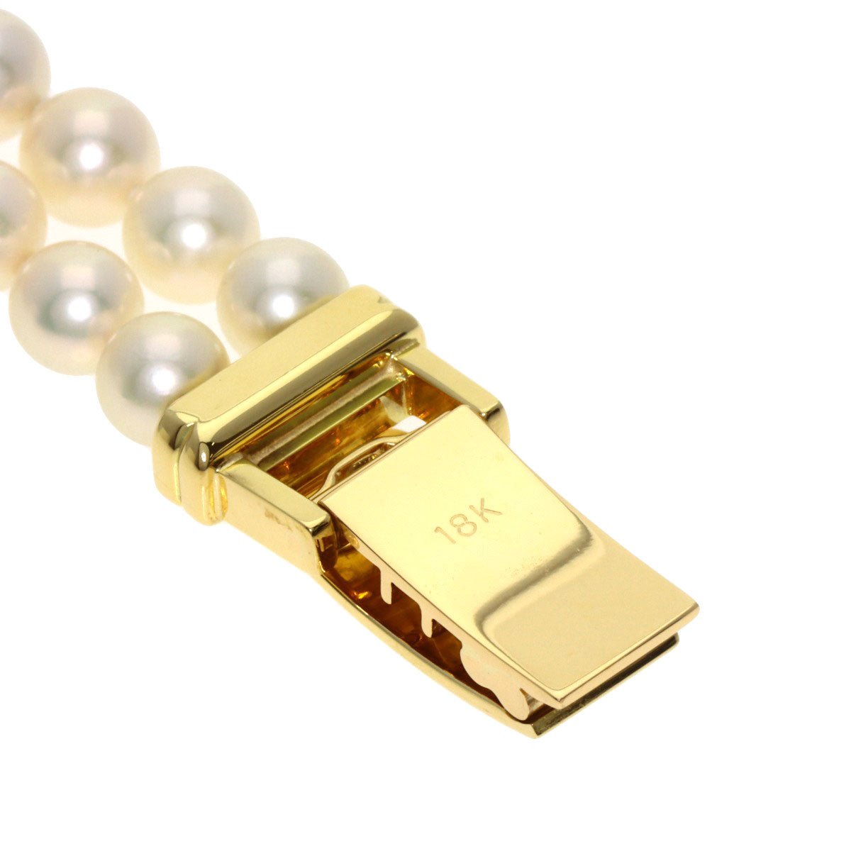 MIKIMOTO Pearl Watch Diamond Watches 062-104 K18 Yellow Gold/Pearl Ladies