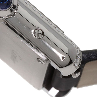 CARTIER Tank Must de Cartier SM Diamond Watches W4TA0016 Stainless Steel/Leather Ladies