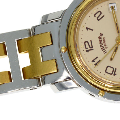 HERMES Clipper Watches Stainless Steel/SSxGP Ladies