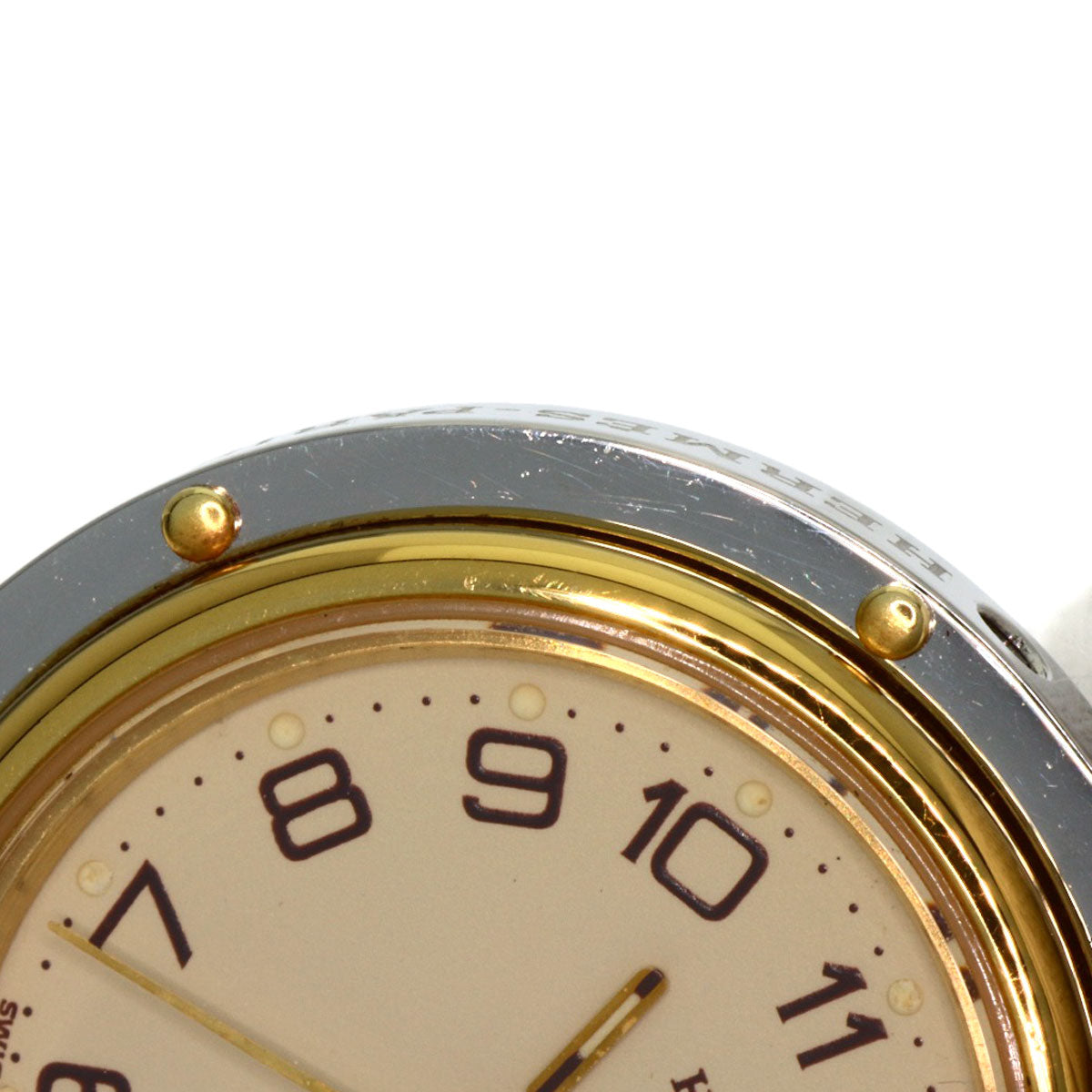 HERMES Clipper Watches Stainless Steel/SSxGP Ladies