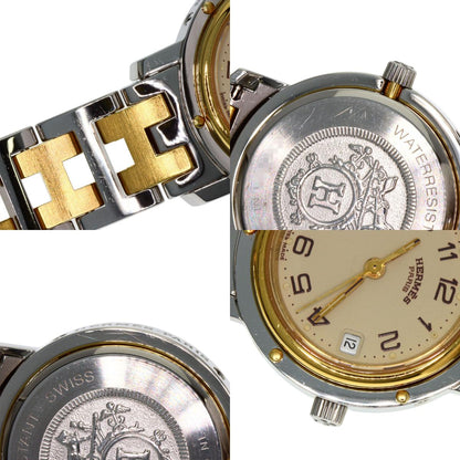 HERMES Clipper Watches Stainless Steel/SSxGP Ladies