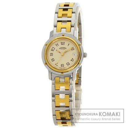 HERMES Clipper Watches Stainless Steel/SSxGP Ladies