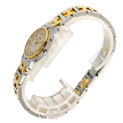 HERMES Clipper Watches Stainless Steel/SSxGP Ladies
