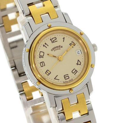 HERMES Clipper Watches Stainless Steel/SSxGP Ladies