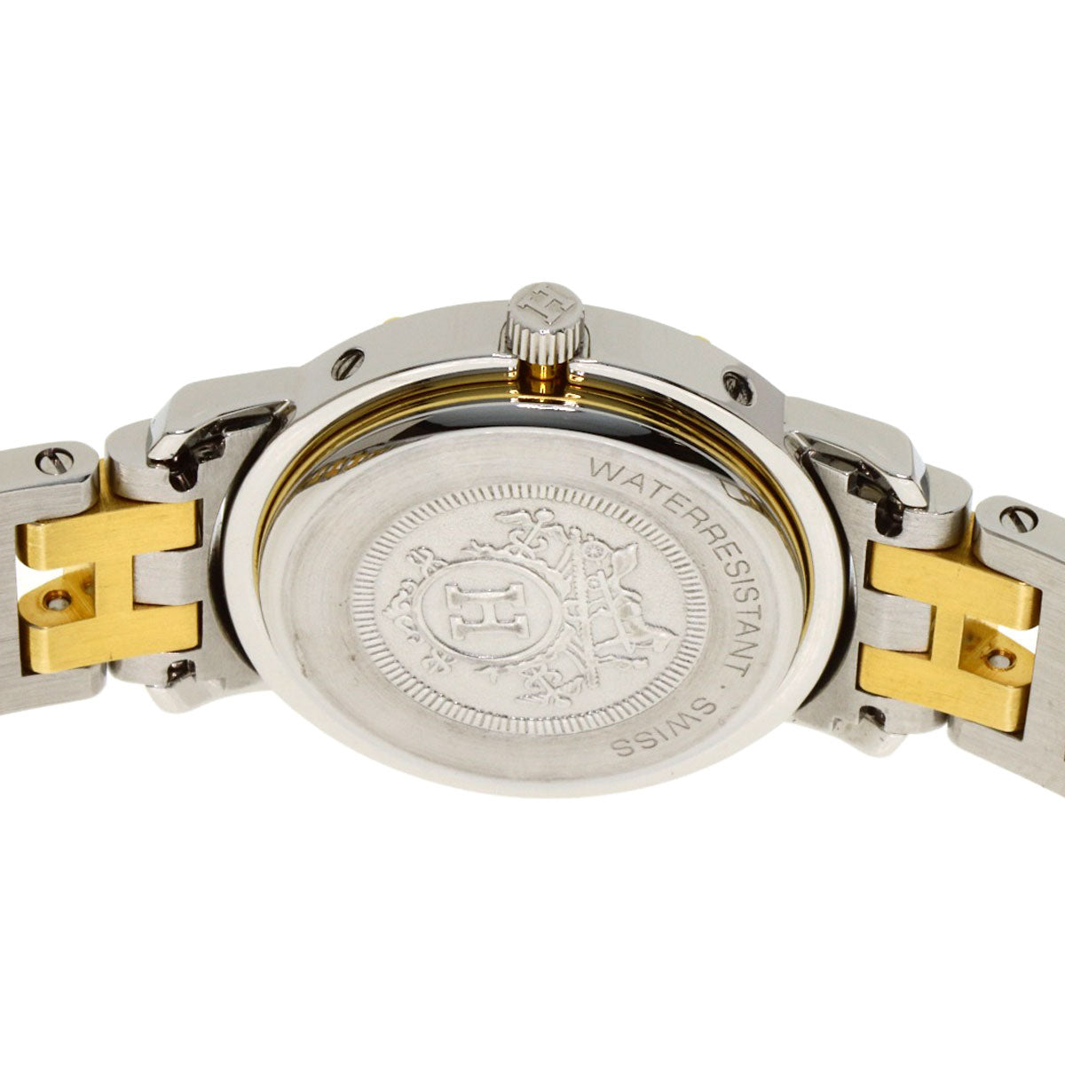 HERMES Clipper Watches Stainless Steel/SSxGP Ladies