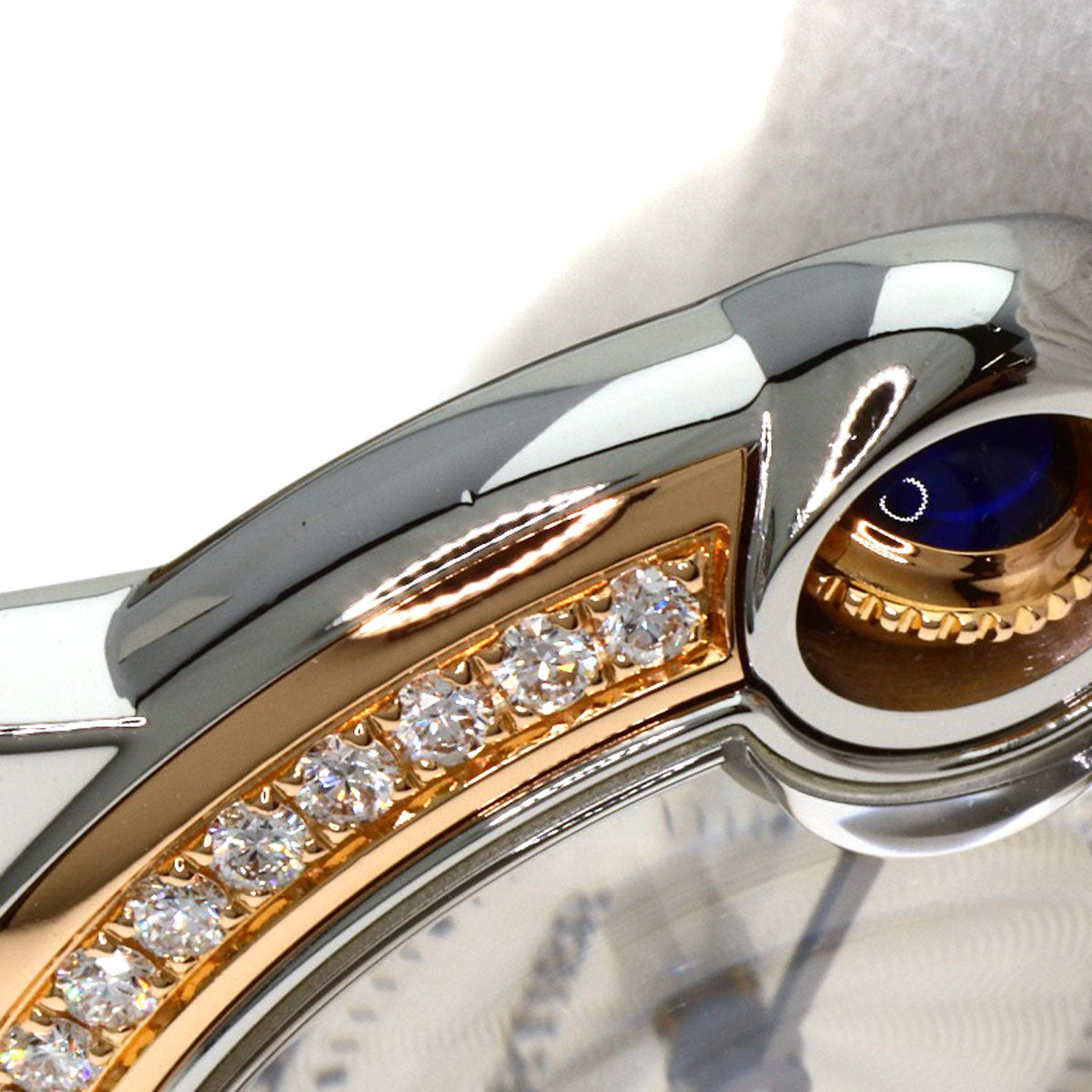 CARTIER Baron Blue 1.1 " Watches W3BB0009 Stainless Steel/SSxK18PG Ladies