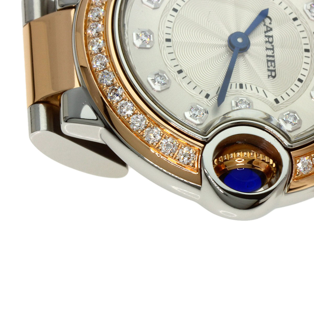 CARTIER Baron Blue 1.1 " Watches W3BB0009 Stainless Steel/SSxK18PG Ladies