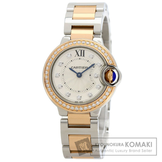 CARTIER Baron Blue 1.1 " Watches W3BB0009 Stainless Steel/SSxK18PG Ladies