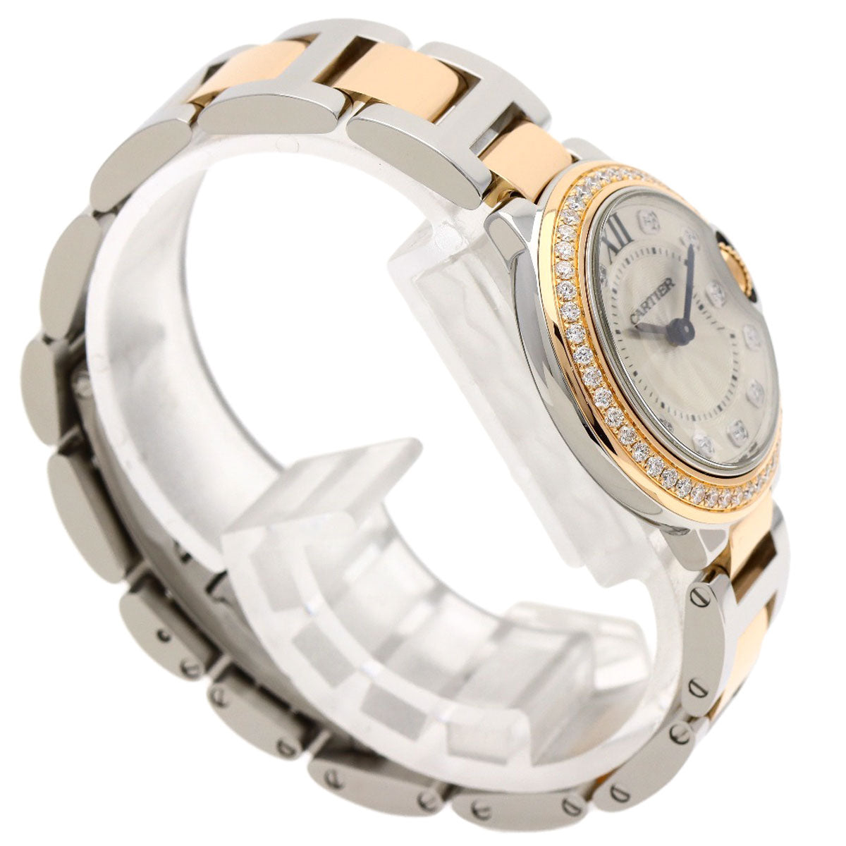 CARTIER Baron Blue 1.1 " Watches W3BB0009 Stainless Steel/SSxK18PG Ladies