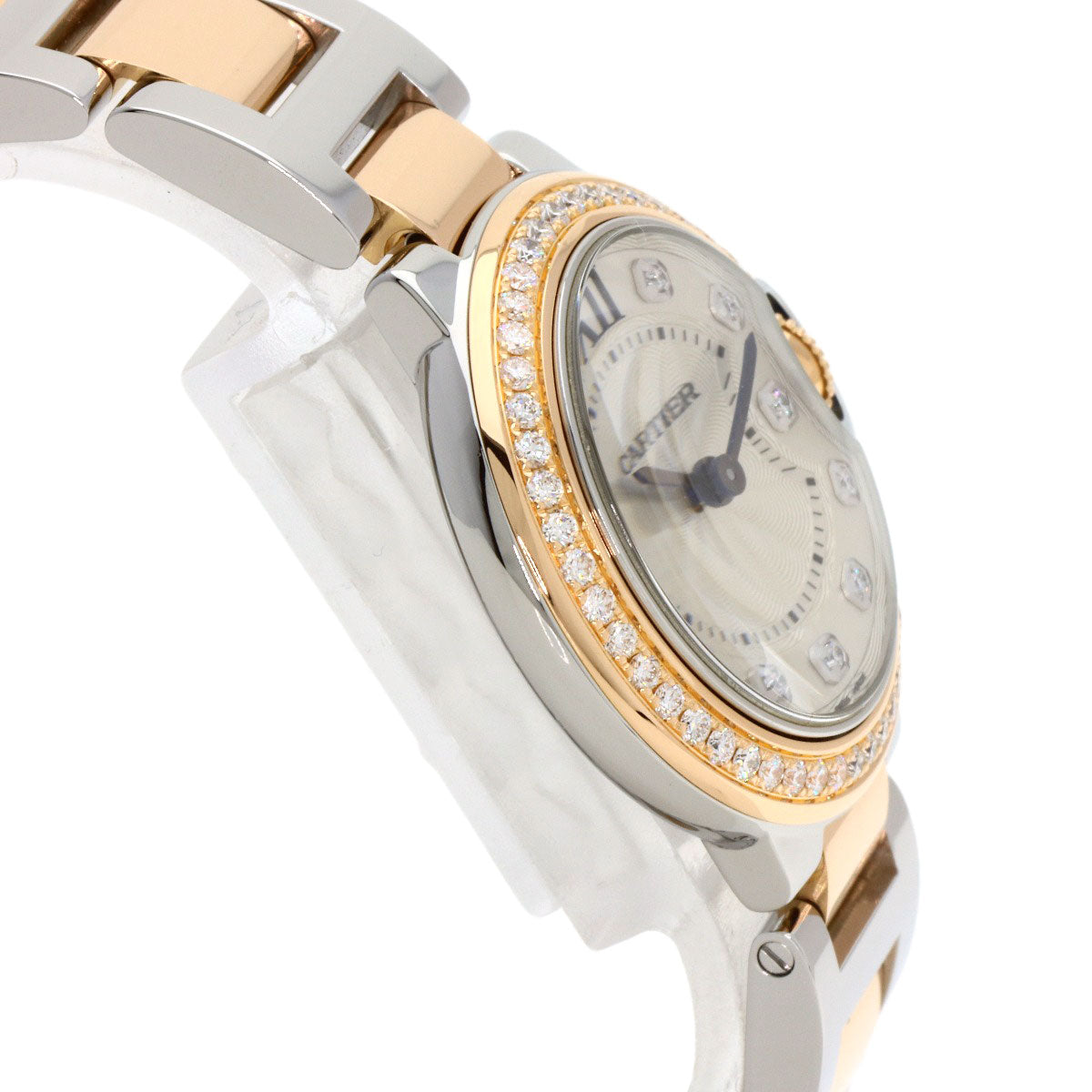 CARTIER Baron Blue 1.1 " Watches W3BB0009 Stainless Steel/SSxK18PG Ladies