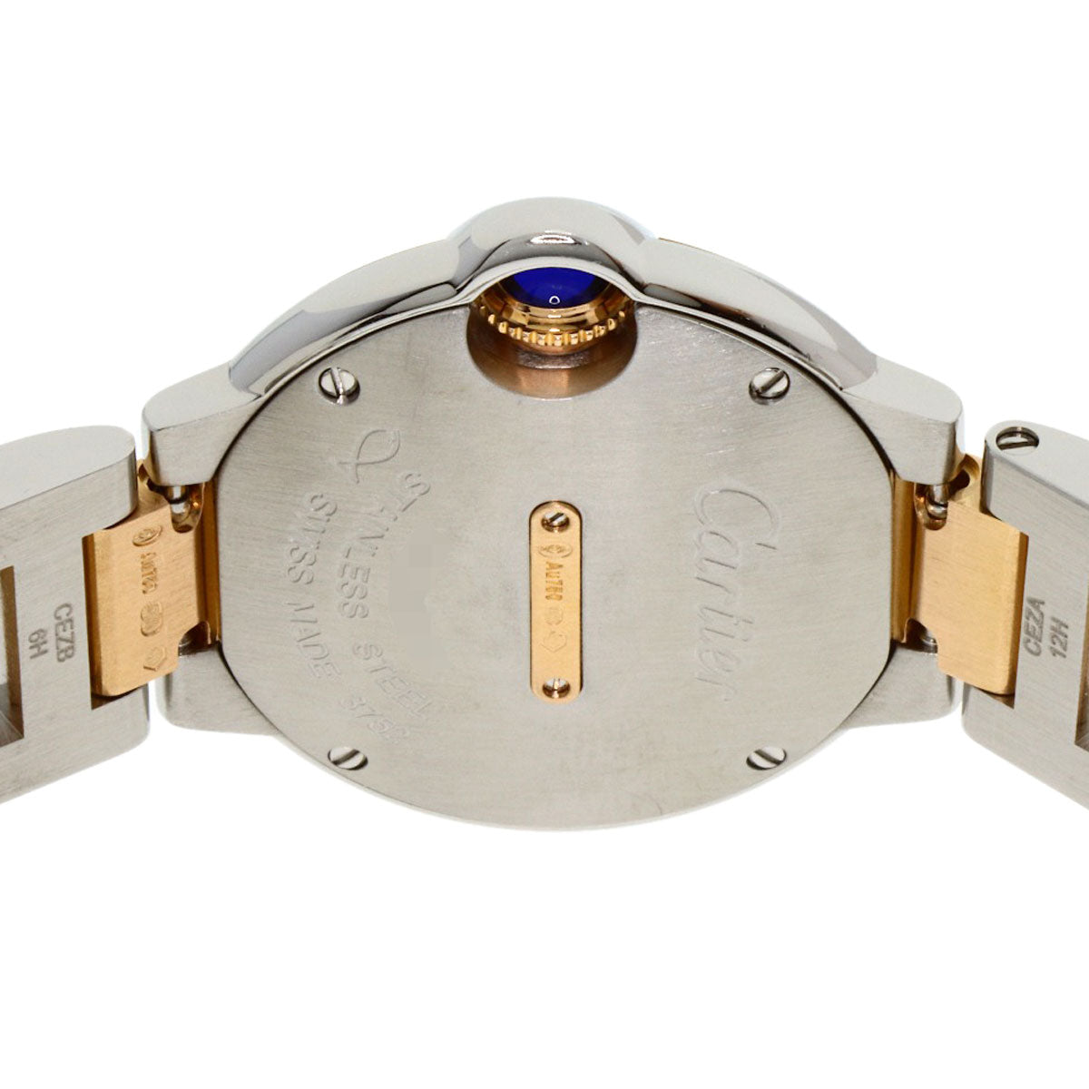 CARTIER Baron Blue 1.1 " Watches W3BB0009 Stainless Steel/SSxK18PG Ladies