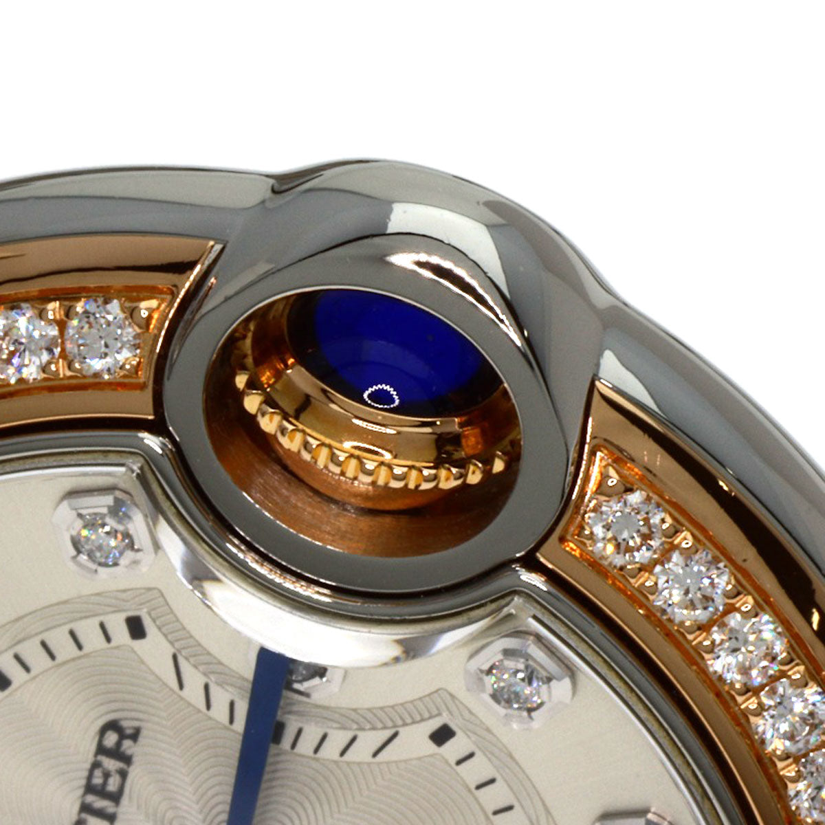 CARTIER Baron Blue 1.1 " Watches W3BB0009 Stainless Steel/SSxK18PG Ladies