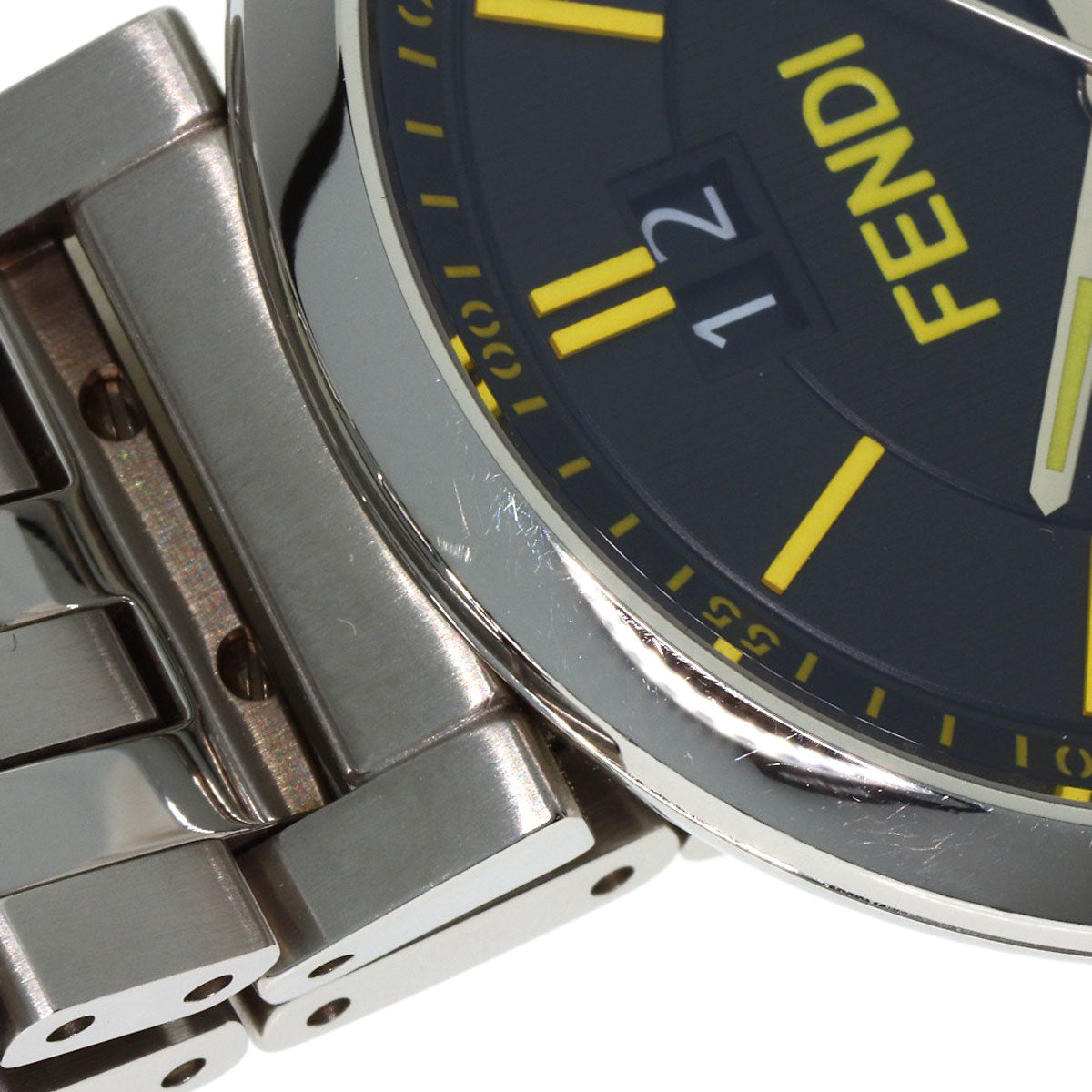 FENDI Forever Date Watches Stainless Steel/Stainless Steel mens