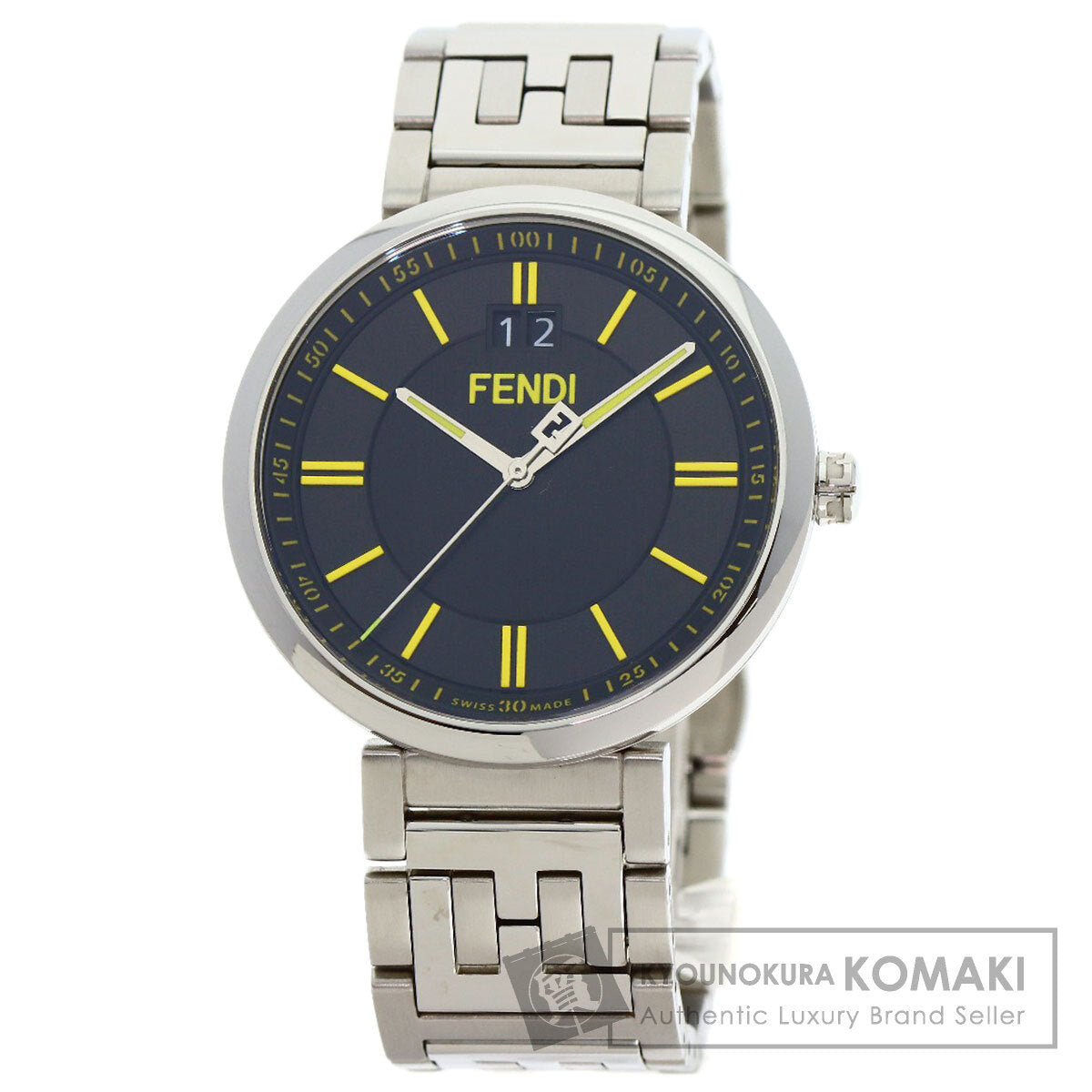 FENDI Forever Date Watches Stainless Steel/Stainless Steel mens