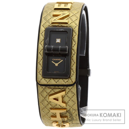CHANEL Code Coco Cyber Gold 1P Diamond Watches H7945 Stainless Steel/Leather Ladies