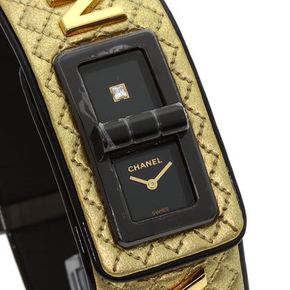 CHANEL Code Coco Cyber Gold 1P Diamond Watches H7945 Stainless Steel/Leather Ladies