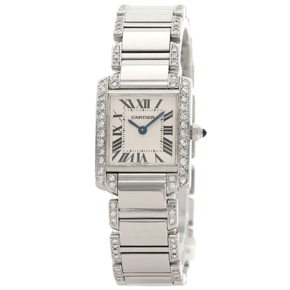 CARTIER Tank Française SM After Diamond Watches W51008Q3 Stainless Steel/Stainless Steel Ladies