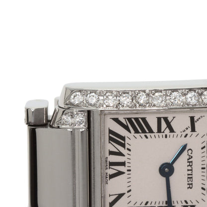 CARTIER Tank Française SM After Diamond Watches W51008Q3 Stainless Steel/Stainless Steel Ladies