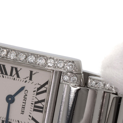 CARTIER Tank Française SM After Diamond Watches W51008Q3 Stainless Steel/Stainless Steel Ladies