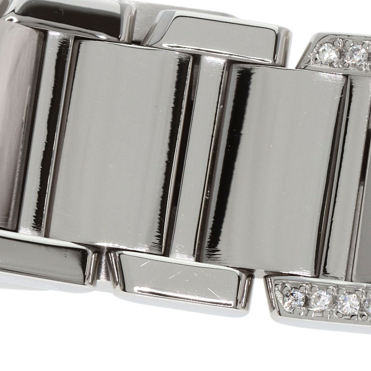 CARTIER Tank Française SM After Diamond Watches W51008Q3 Stainless Steel/Stainless Steel Ladies