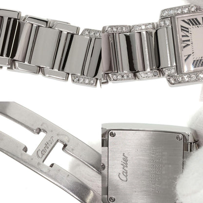 CARTIER Tank Française SM After Diamond Watches W51008Q3 Stainless Steel/Stainless Steel Ladies