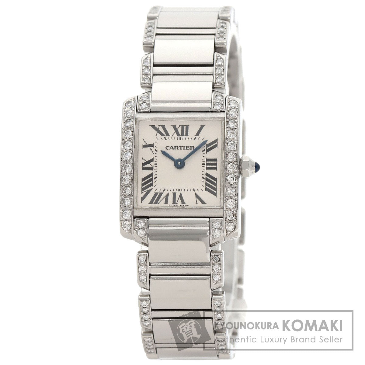 CARTIER Tank Française SM After Diamond Watches W51008Q3 Stainless Steel/Stainless Steel Ladies