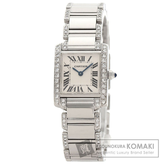 CARTIER Tank Française SM After Diamond Watches W51008Q3 Stainless Steel/Stainless Steel Ladies