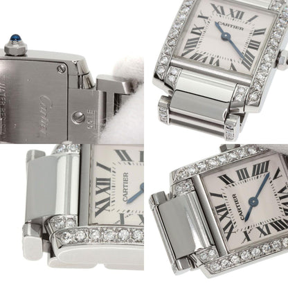 CARTIER Tank Française SM After Diamond Watches W51008Q3 Stainless Steel/Stainless Steel Ladies