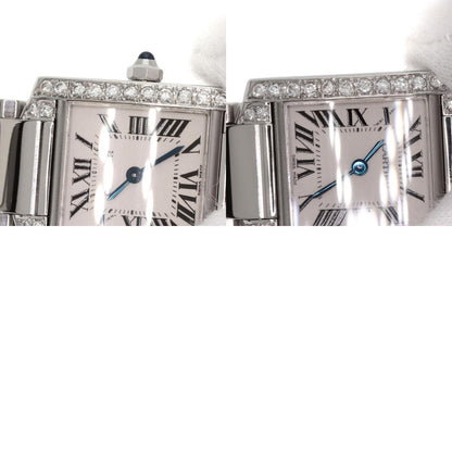 CARTIER Tank Française SM After Diamond Watches W51008Q3 Stainless Steel/Stainless Steel Ladies