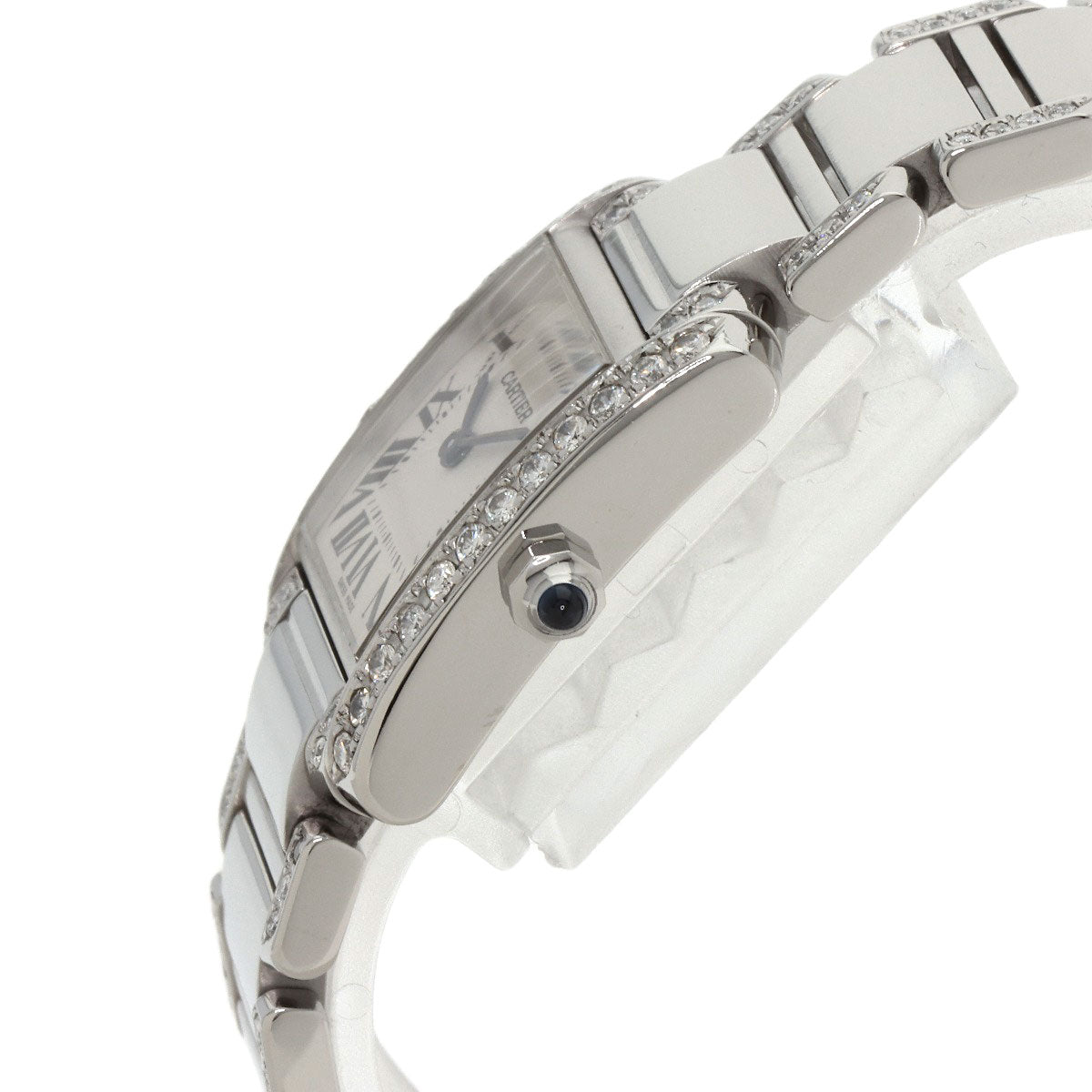 CARTIER Tank Française SM After Diamond Watches W51008Q3 Stainless Steel/Stainless Steel Ladies