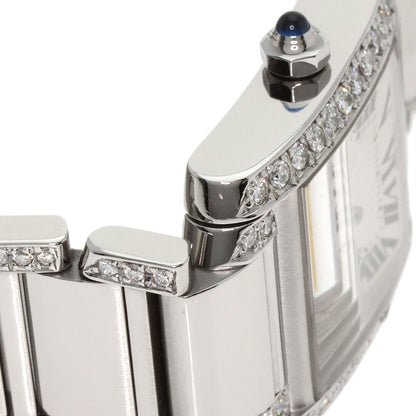 CARTIER Tank Française SM After Diamond Watches W51008Q3 Stainless Steel/Stainless Steel Ladies