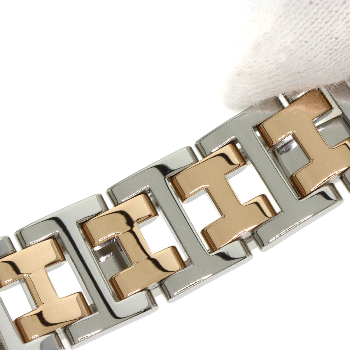 HERMES Clipper Nacre Watches CL4.221 Stainless Steel/SSxGP Ladies