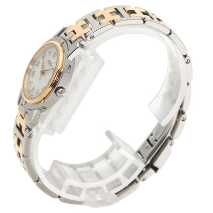 HERMES Clipper Nacre Watches CL4.221 Stainless Steel/SSxGP Ladies