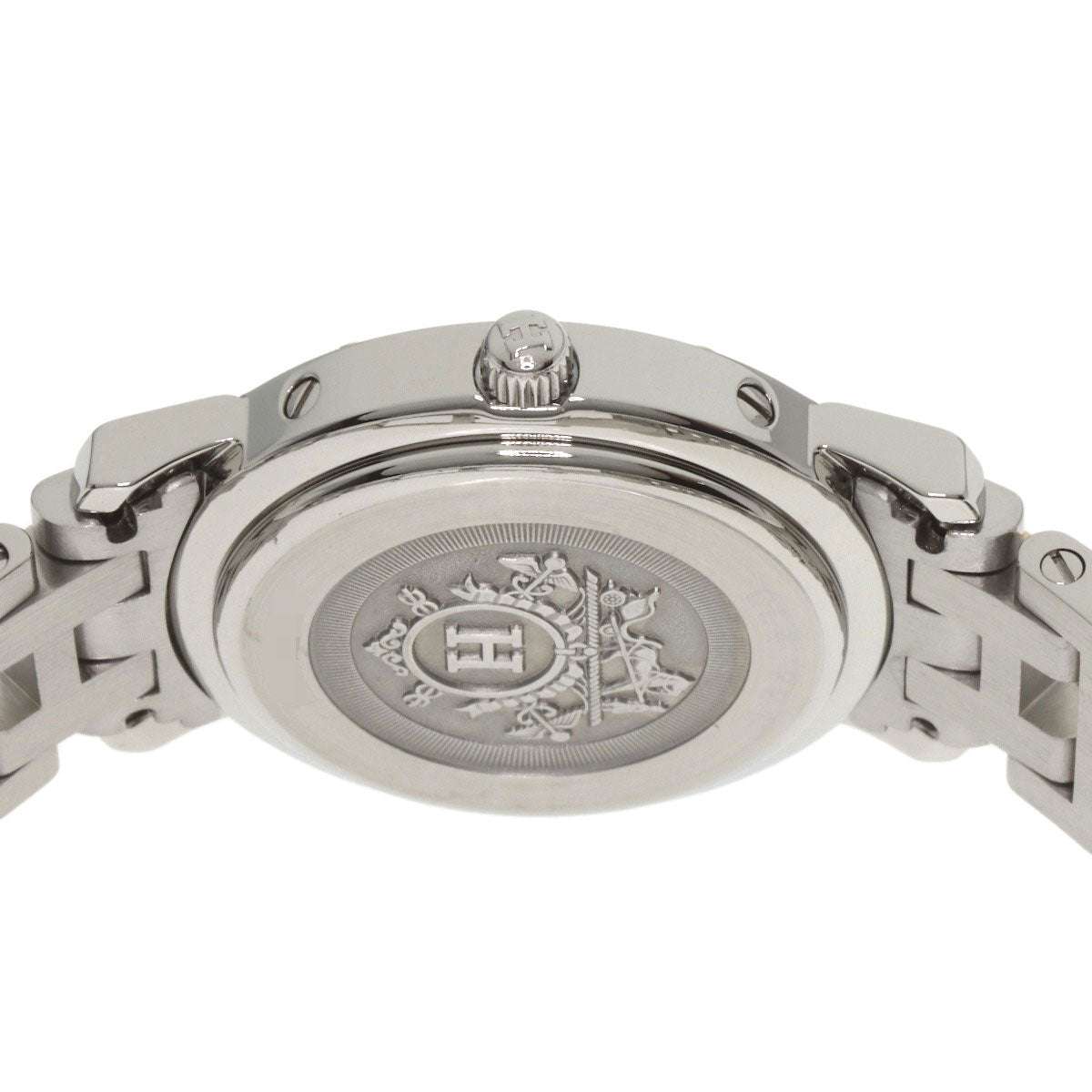 HERMES Clipper Nacre Watches CL4.221 Stainless Steel/SSxGP Ladies