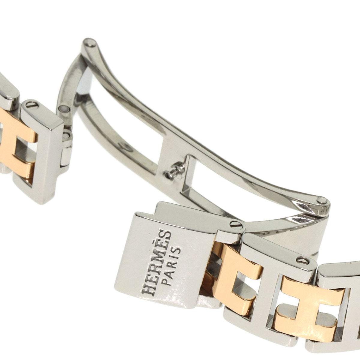 HERMES Clipper Nacre Watches CL4.221 Stainless Steel/SSxGP Ladies