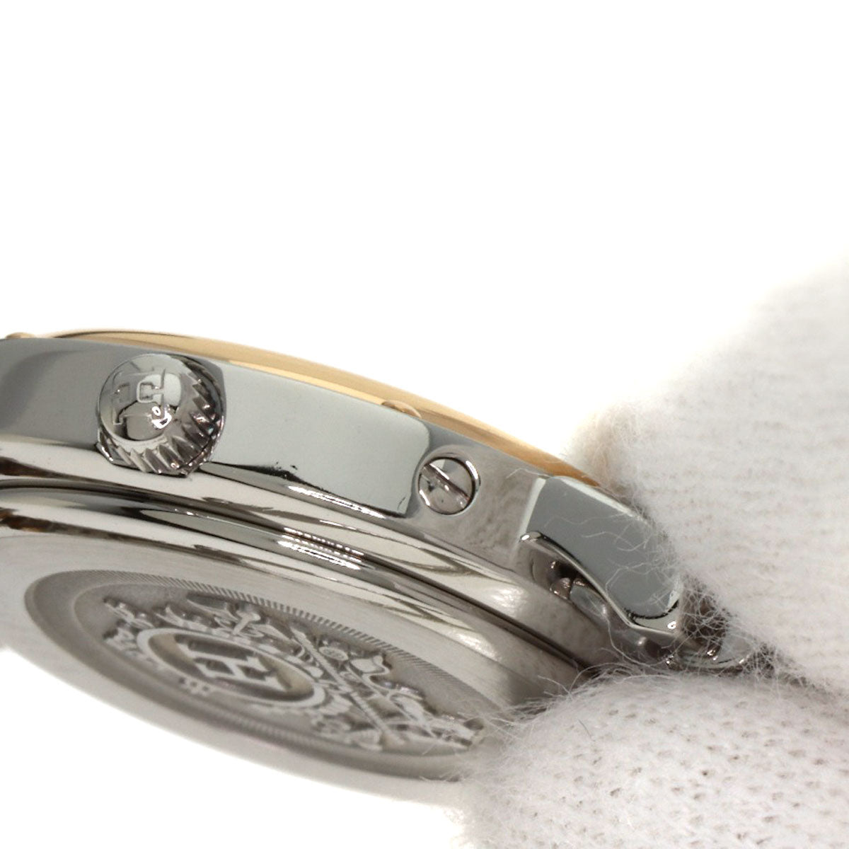 HERMES Clipper Nacre Watches CL4.221 Stainless Steel/SSxGP Ladies