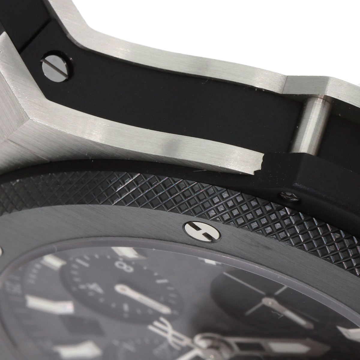 HUBLOT Big Bang Evolution Steel Ceramic Watches 301.SM.1770.RX Stainless Steel/Rubber x leather mens