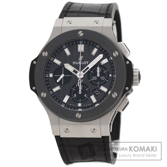 HUBLOT Big Bang Evolution Steel Ceramic Watches 301.SM.1770.RX Stainless Steel/Rubber x leather mens