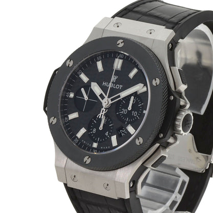 HUBLOT Big Bang Evolution Steel Ceramic Watches 301.SM.1770.RX Stainless Steel/Rubber x leather mens