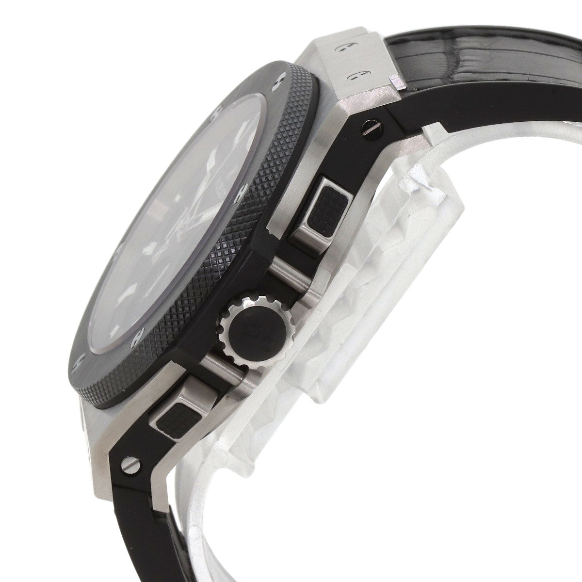 HUBLOT Big Bang Evolution Steel Ceramic Watches 301.SM.1770.RX Stainless Steel/Rubber x leather mens