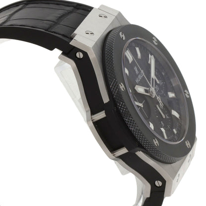 HUBLOT Big Bang Evolution Steel Ceramic Watches 301.SM.1770.RX Stainless Steel/Rubber x leather mens