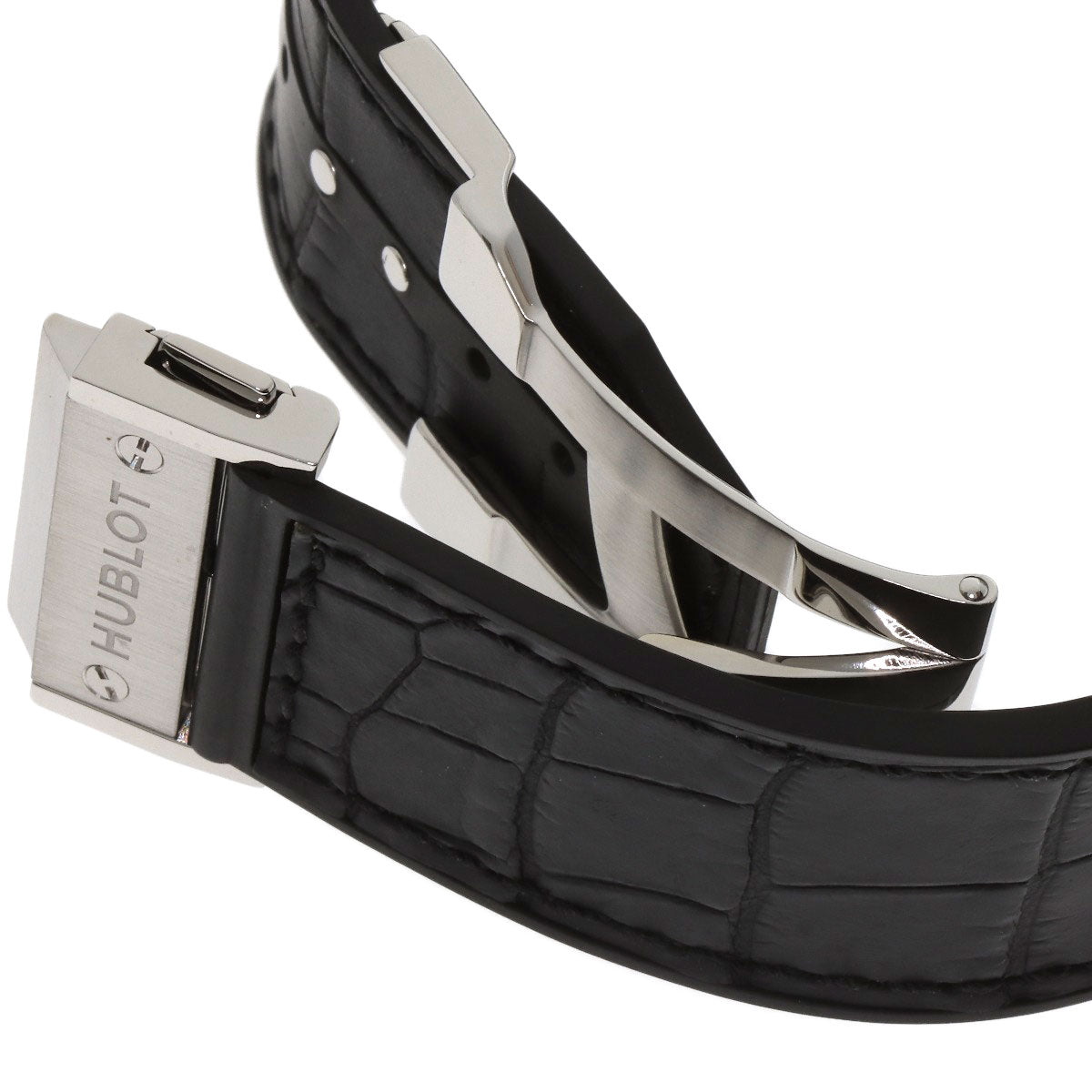 HUBLOT Big Bang Evolution Steel Ceramic Watches 301.SM.1770.RX Stainless Steel/Rubber x leather mens