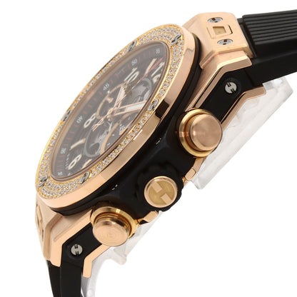 HUBLOT Big Bang Unico King Gold Diamond Watches 411.OX.1180.RX K18 Pink Gold/Rubber mens