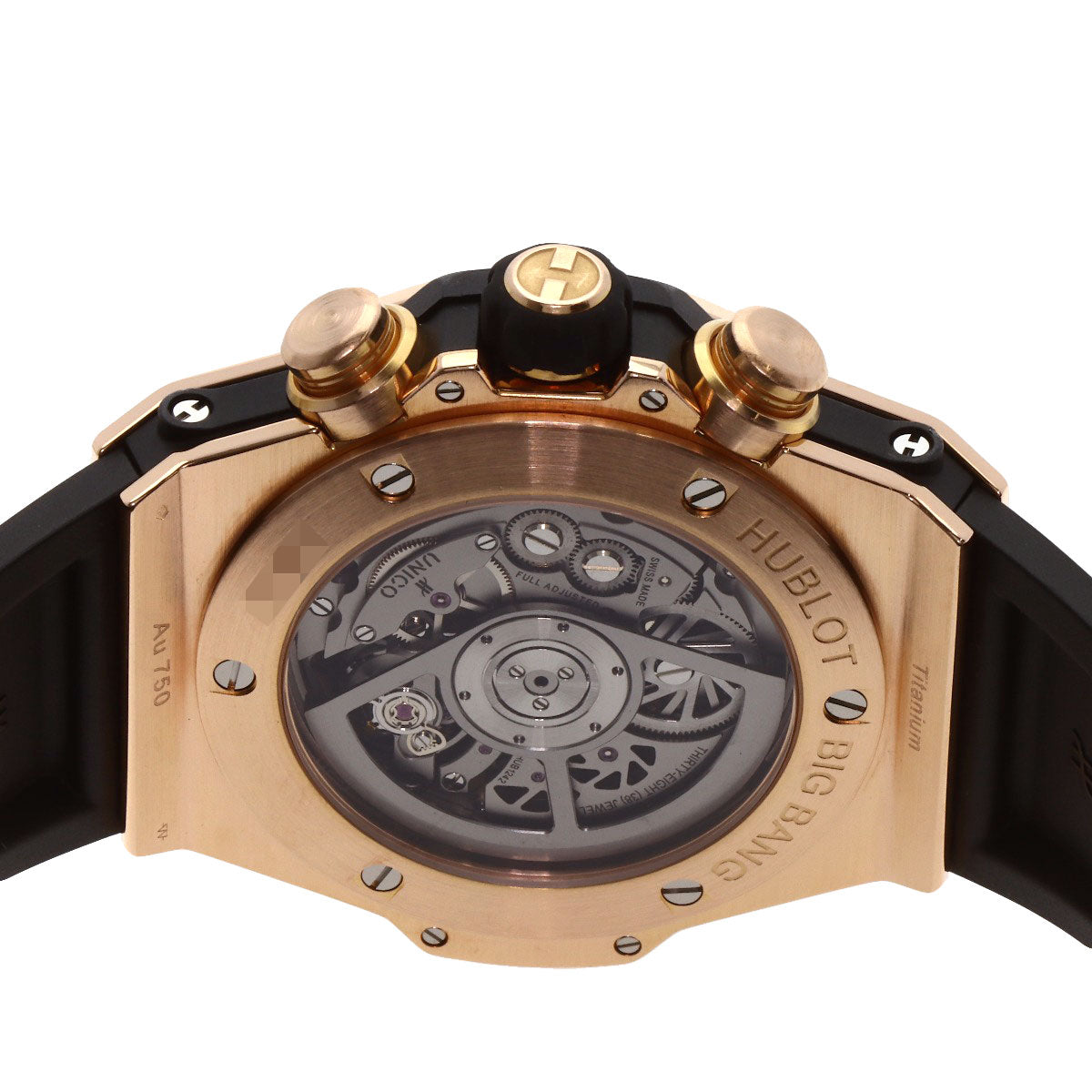 HUBLOT Big Bang Unico King Gold Diamond Watches 411.OX.1180.RX K18 Pink Gold/Rubber mens